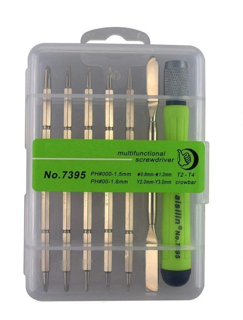 12 in 1 Multi-bits and Crowbar Interchangeable Screwdriver Repair Tool Set for Macbook Repairing