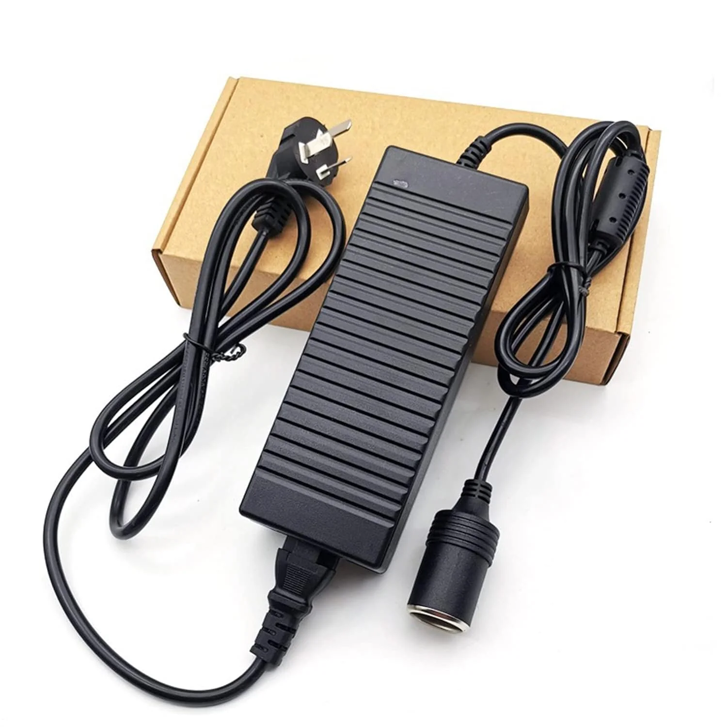 120W AC to DC Converter 240V to DC-12V Car Cigarette Lighter Socket Adapter for Inflators, Car Vacuum Cleaners, Car Refrigerators, and More