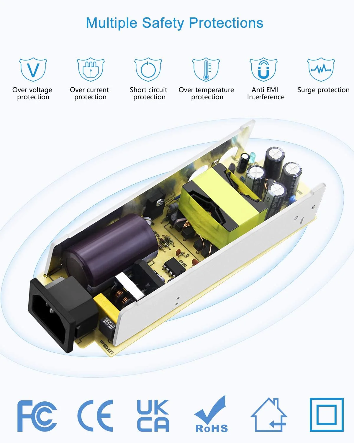 120W AC to DC Converter 240V to DC-12V Car Cigarette Lighter Socket Adapter for Inflators, Car Vacuum Cleaners, Car Refrigerators, and More - Image 3