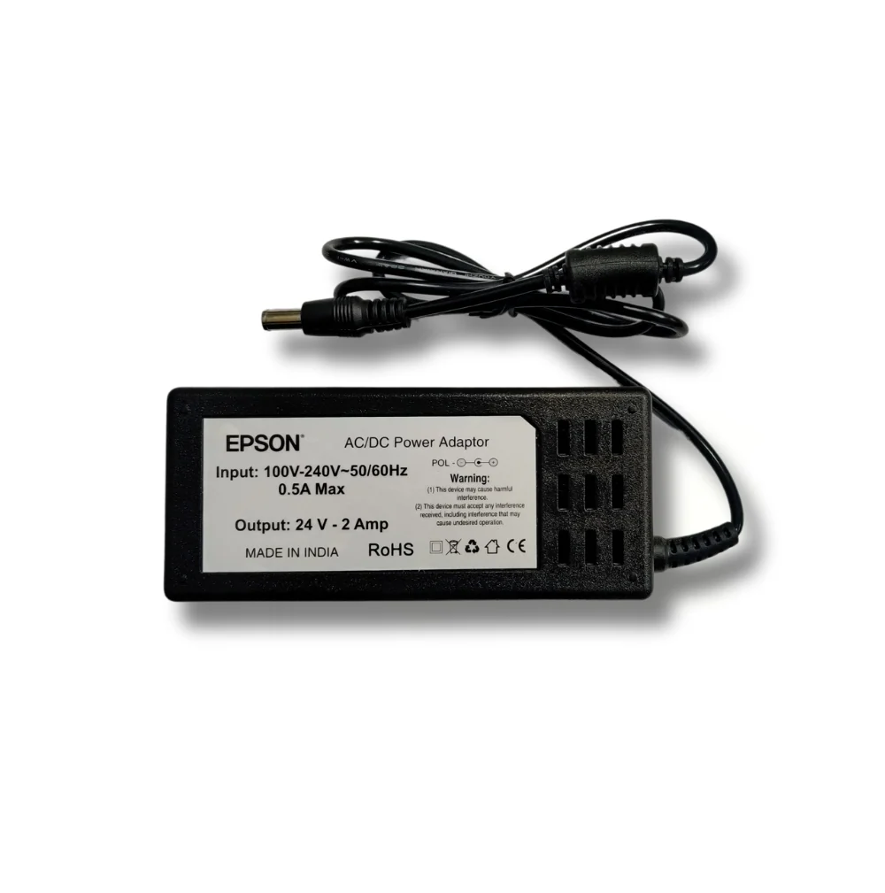 24V 2A DC Power Adapter Compatible with Epson Workforce ES-400 II ES-500W II ES-500WR DS-530 J381A DS-770 B11B248301 DS-780N B11B227201 Document Scanner