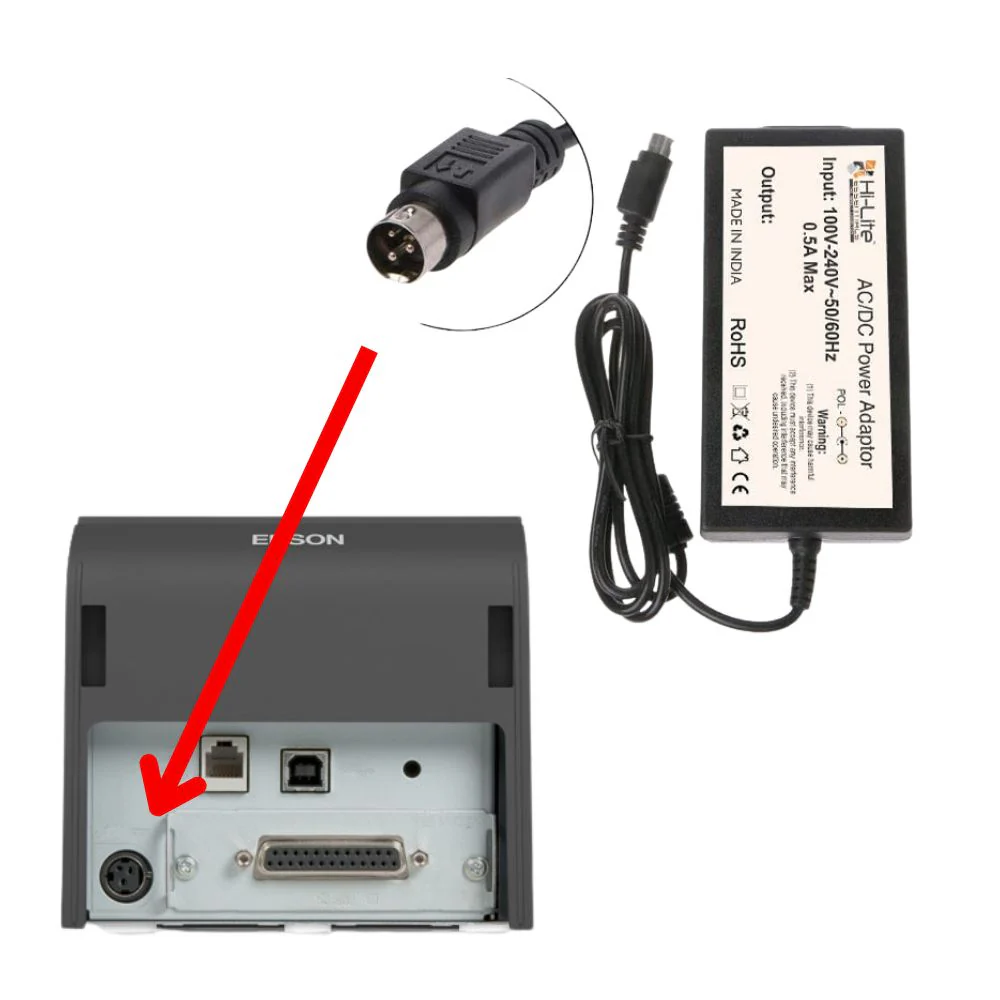 Hi-Lite Essentials 24V - 2.1Amp Power Adapter for Posiflex Thermal Printer - Image 3