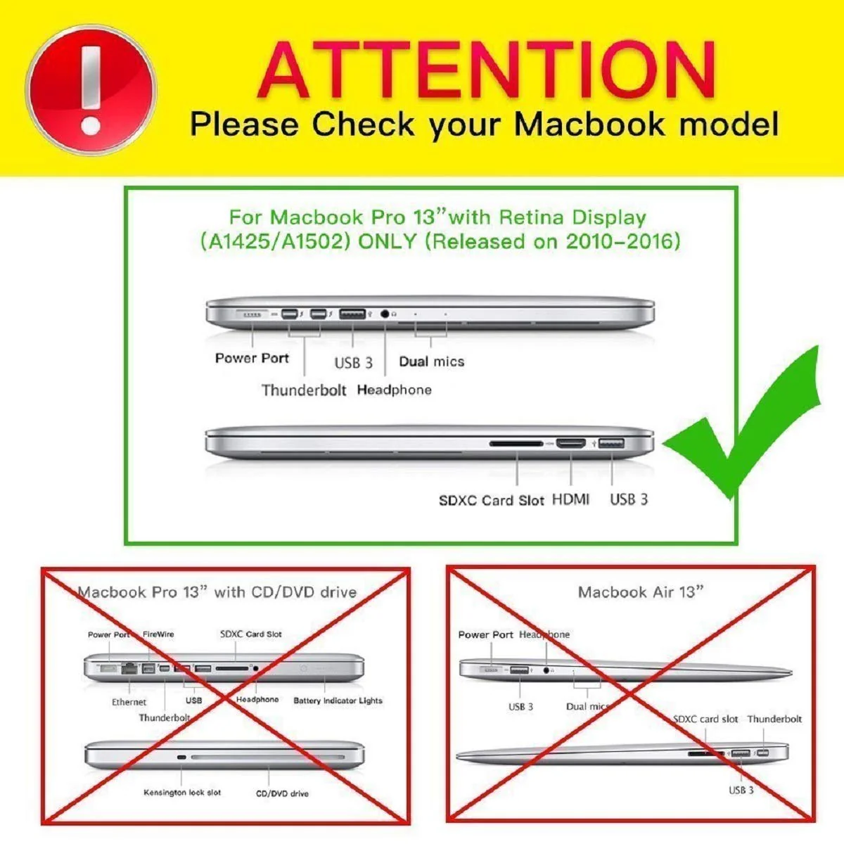 Compatible 45W 14.5V Macbook Charger Adapter with (Magsafe-2) T-Tip Pin Compatible for Macbook Air 13-inch Model 2012-2017 A1466 Magsafe-2 - Image 3