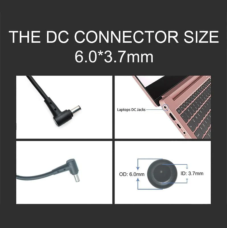 Asus 150W 20V 7.5A Laptop Charger Power Adapter (Pin Size: 6.0*3.7mm)- Power Cable Included - Image 3