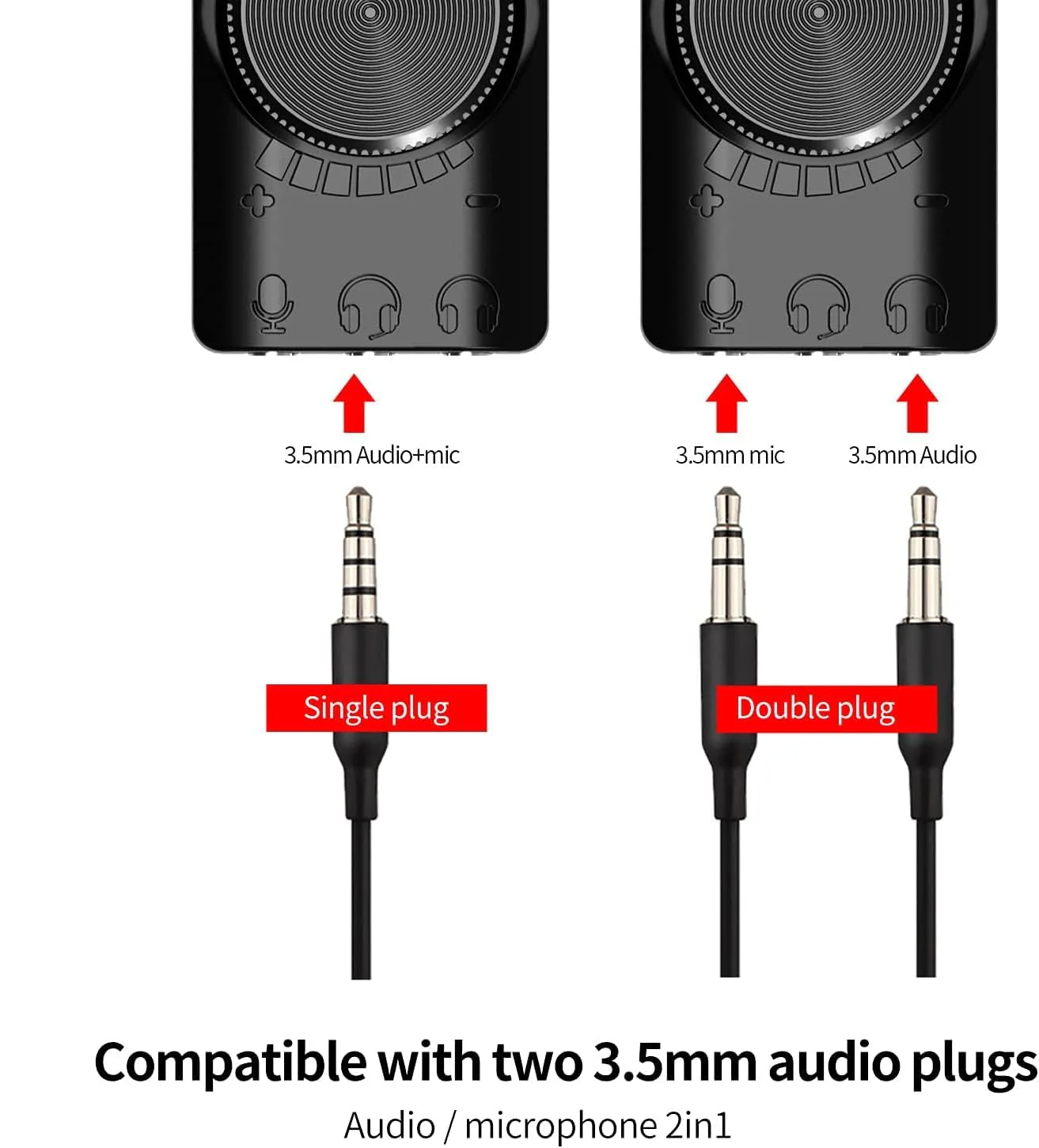 GS3 Mark II Virtual 7.1 Channel USB Sound Card Adapter, Microphone and 3.5mm Dual Headphone Audio Jack Stereo Sound Card Converter, Including PUBG and League of Legends Sound Effects - Image 5