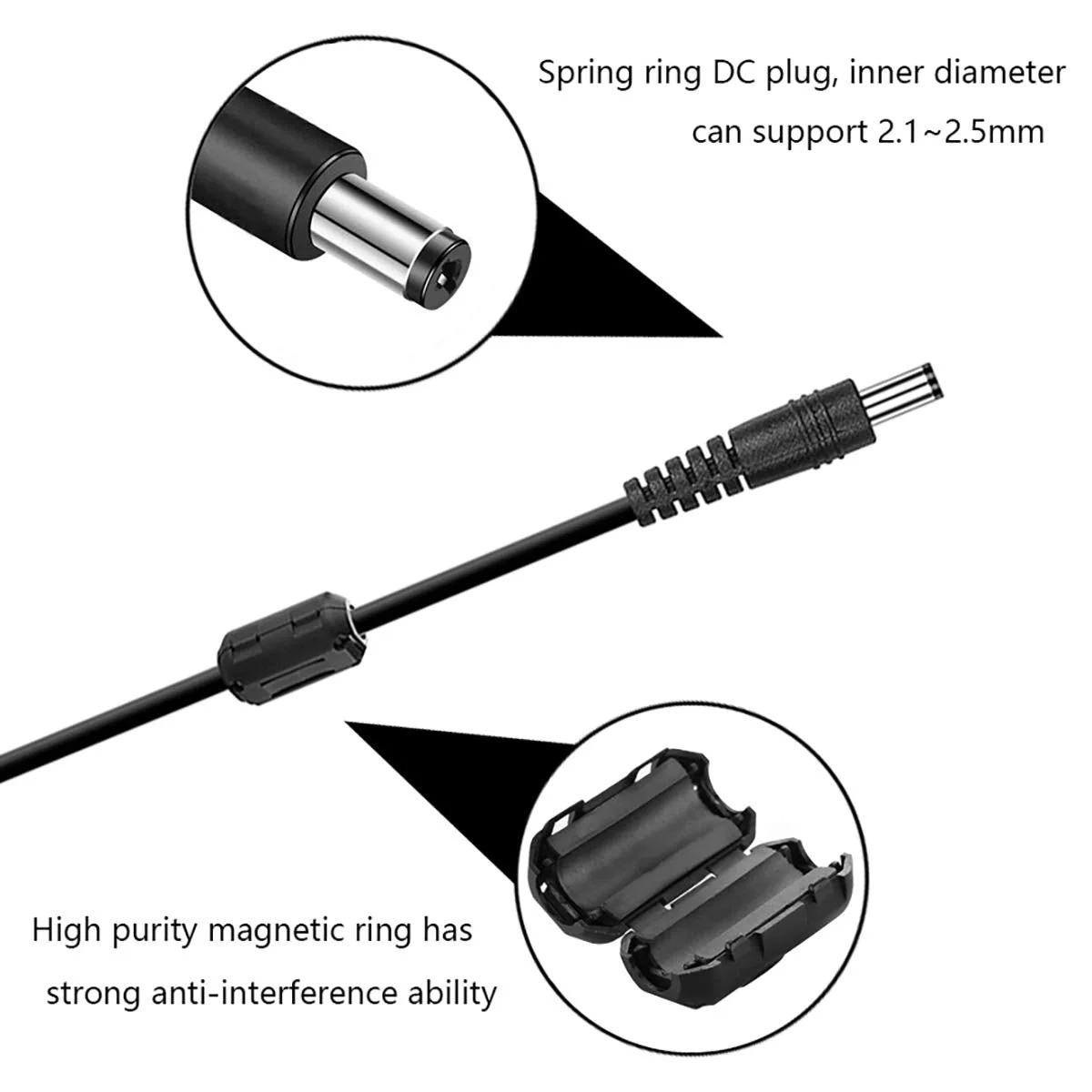 Hi-Lite Essentials 12V - 2Amp Power Adapter for PeopleLink PTZ Camera Elite Series- DC Pin - Image 4