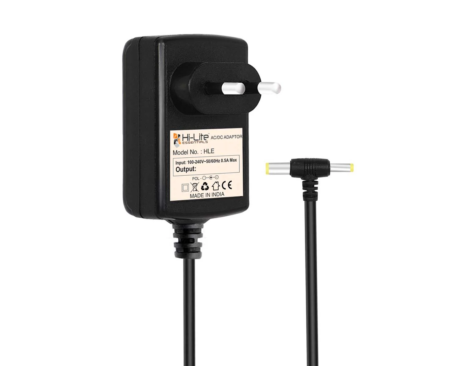 Hi-Lite Essentials 9V 1Amp Charger Adapter for Electronic devices