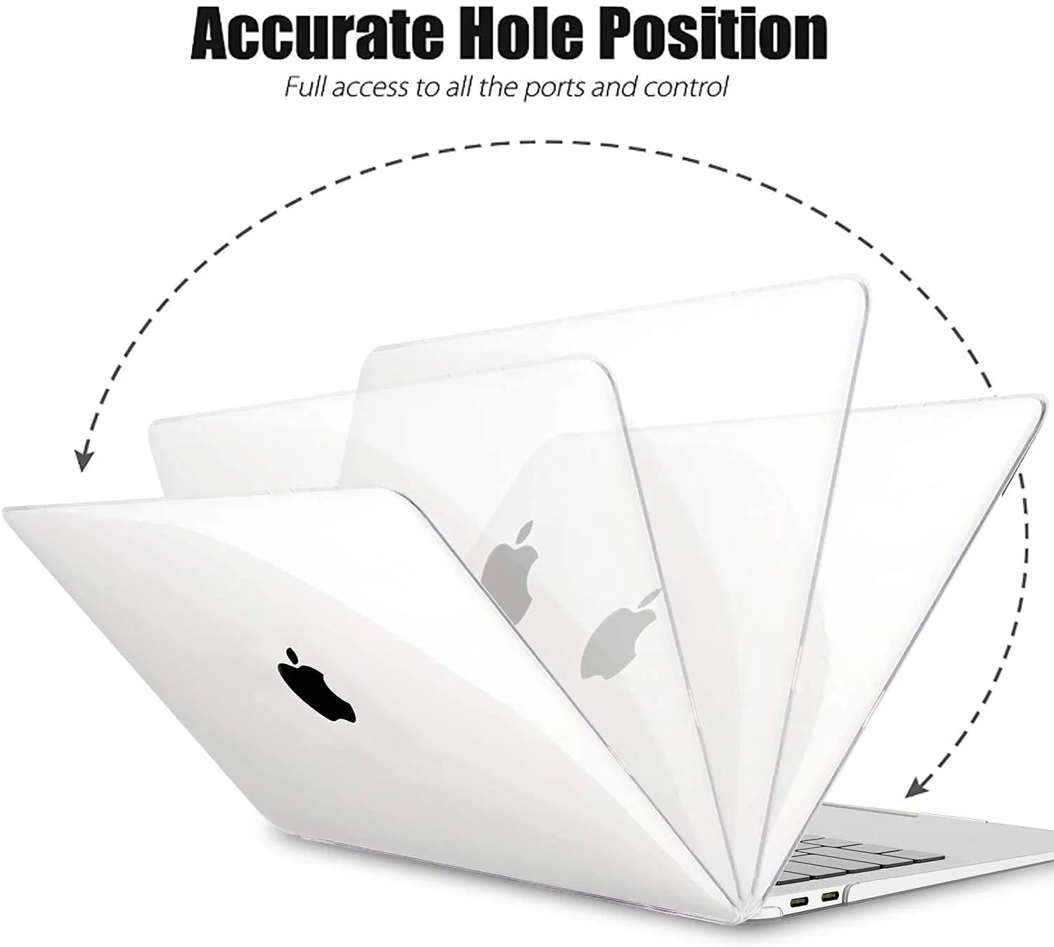 Hi-Lite Essentials Hard Shell Plastic Case Compatible with MacBook Pro 13 Inch Touch Bar & Touch ID (Model M2 A2338 / M1 A2338 / A2289 / A2251 / A1706 / A2159 / A1989 / A1708 Release 2023-2016), Transparent - Image 4