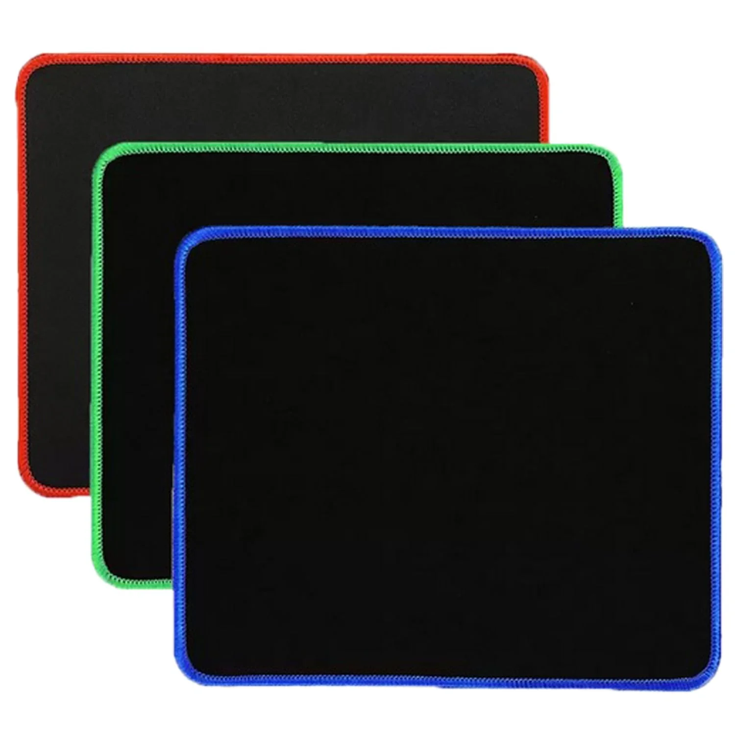 Hi-Lite Essentials Non-Slip Rubber Base Mouse Pad with Anti-fray Stitched Embroidery Edges for Laptop PC (Pack of 1)