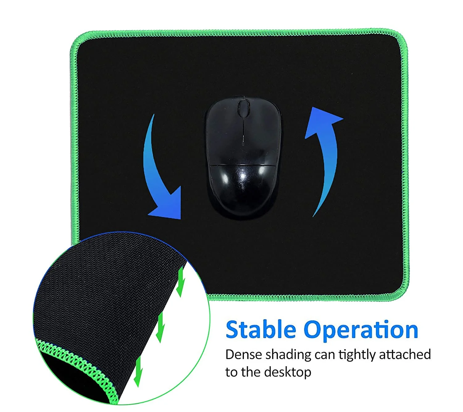 Hi-Lite Essentials Non-Slip Rubber Base Mouse Pad with Anti-fray Stitched Embroidery Edges for Laptop PC (Pack of 1) - Image 3