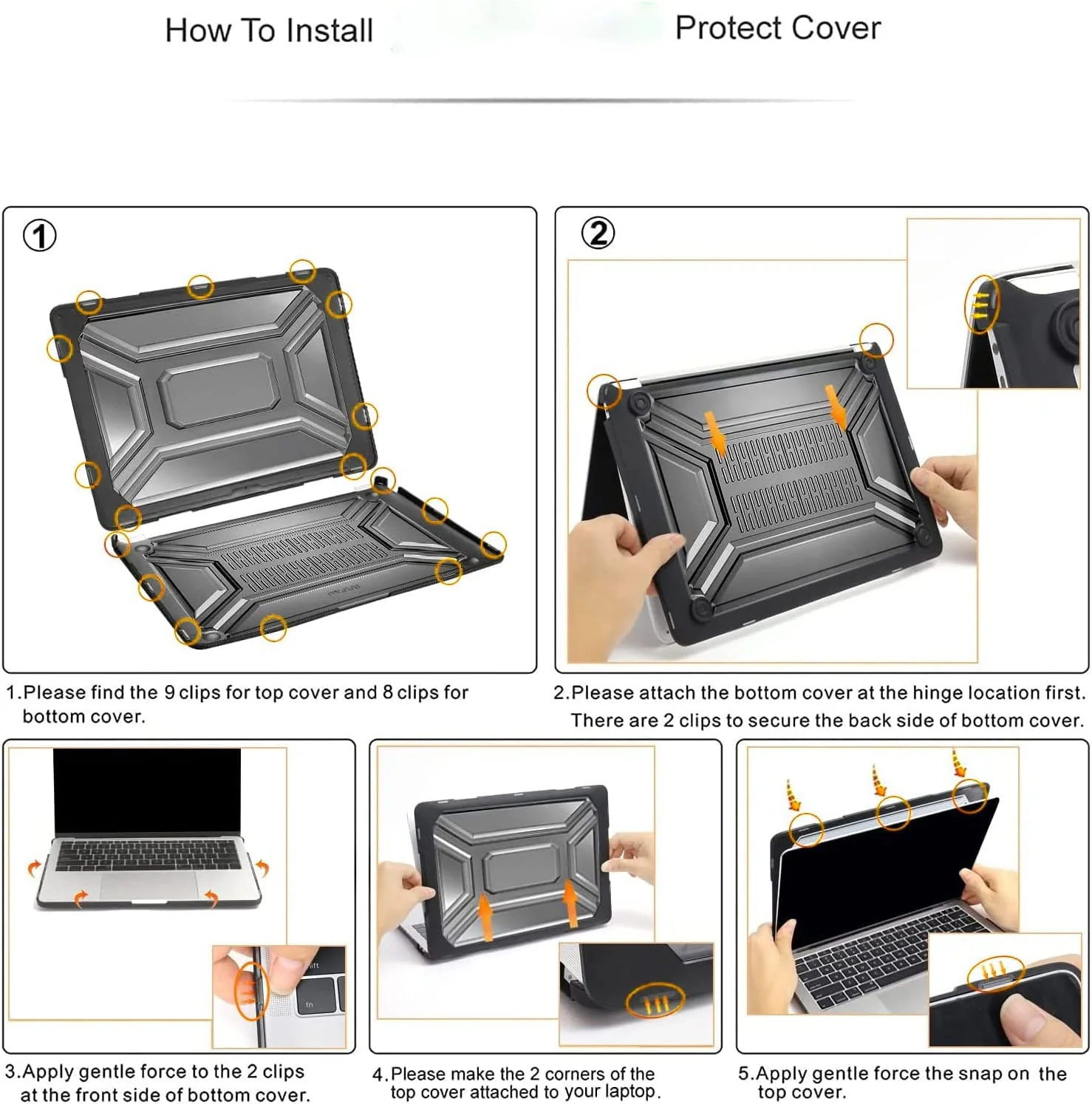 Hi-Lite Essentials Rugged Armour Hard Shell Case Cover for Apple MacBook Air 13.6 inch Case (2024/2022)[A3113 M3/ A2681 M2] (Keyboard Guard Free Inside) - Image 5