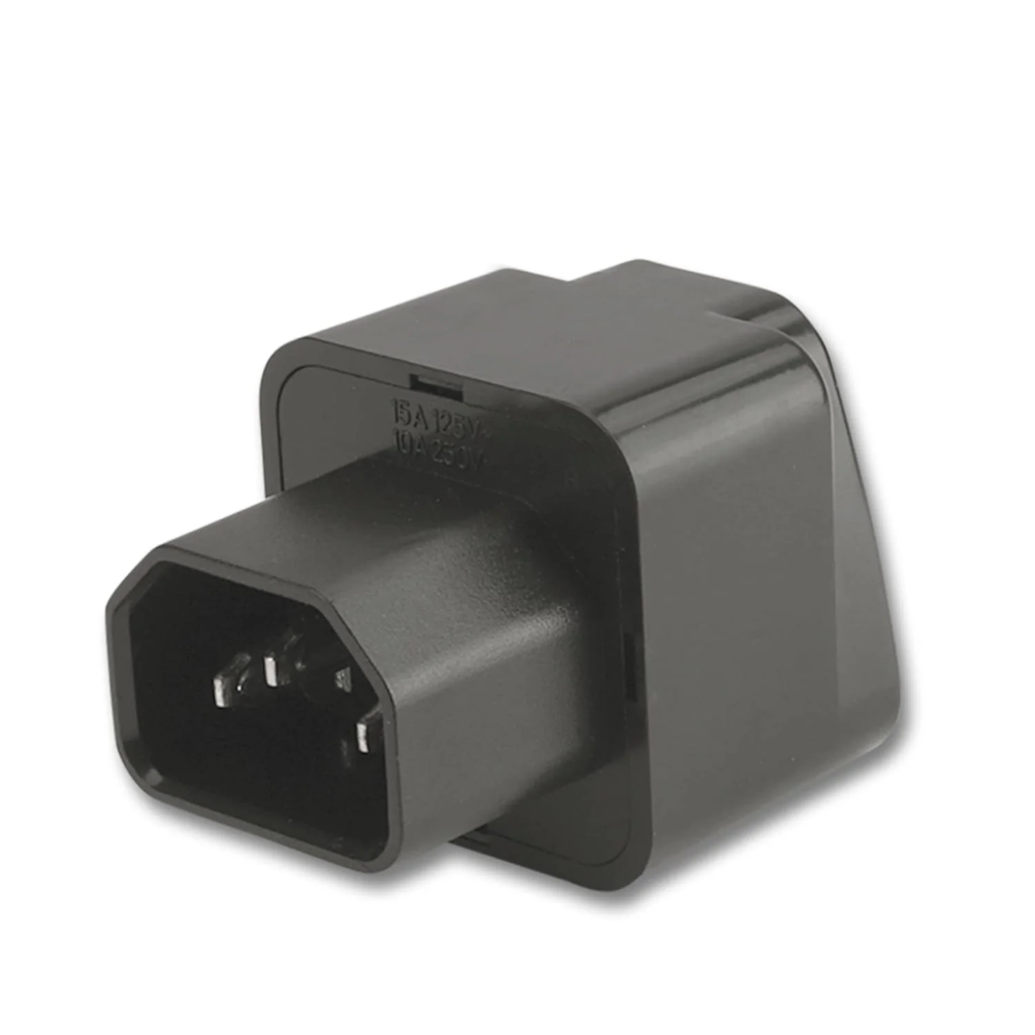 IEC C14 Male to Universal Female Socket Power Adapter | AC Adapter for PC, Servers, Monitors, Networking Equipment | 250V 10A | Pack of 2 - Image 3