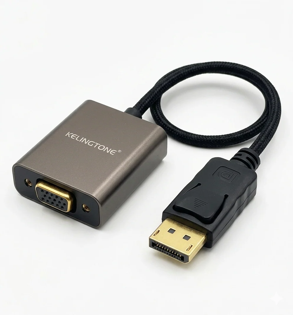 Kelingtone DisplayPort (DP) To VGA Female Adapter Converter for PC/Laptop/Projector/HDTV | 3 Years Warranty - Image 2