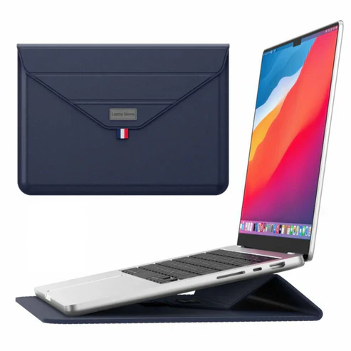 Leather Laptop Sleeve with Case Stand Feature Compatible with MacBook 13 inch 14 inch All Models - Image 10