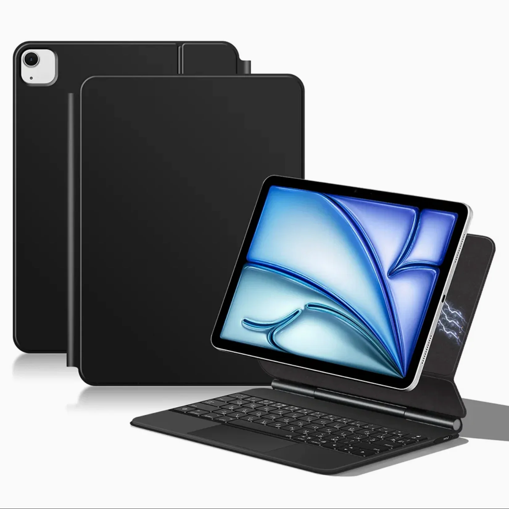 (Direct Connection) Magic Keyboard Case for iPad Air 11 (M4 2026/ M3 2025/ M2 2024), Air 5th/4th & Pro 11 (4th/3rd/2nd/1st) with Backlit & Touchpad, Floating Keyboard with Smart Pogo Pin | No Bluetooth required (NOT for 10th/A16/Pro 11 (M5/M4)