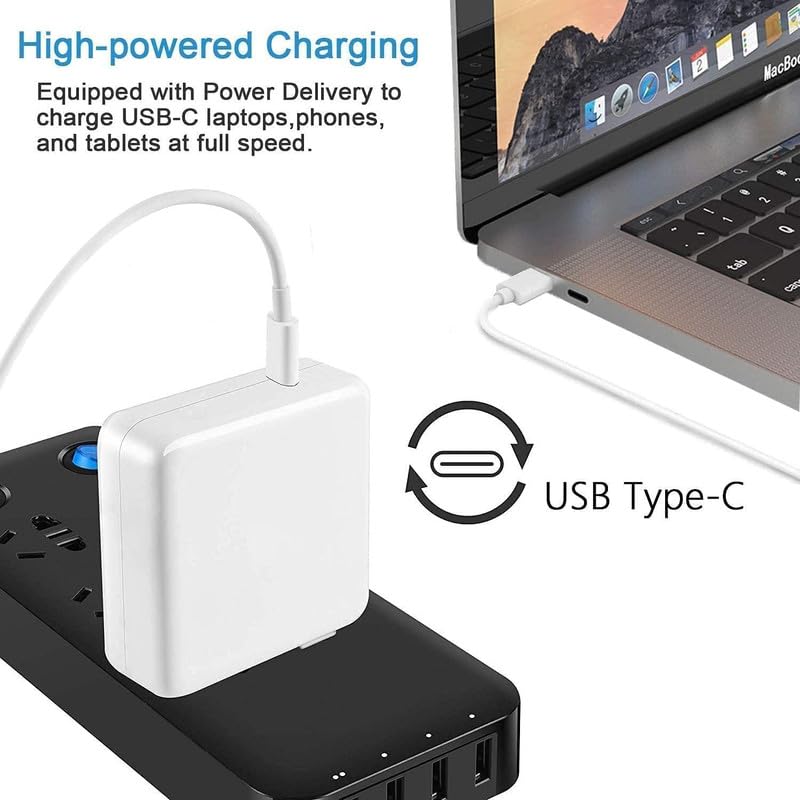 Compatible Apple 96W USB-C Macbook Adapter Charger for MacBook Pro 13 Inch/12 Inch/14 Inch MacBook Air/iPad Pro/Type C Laptop - Image 3