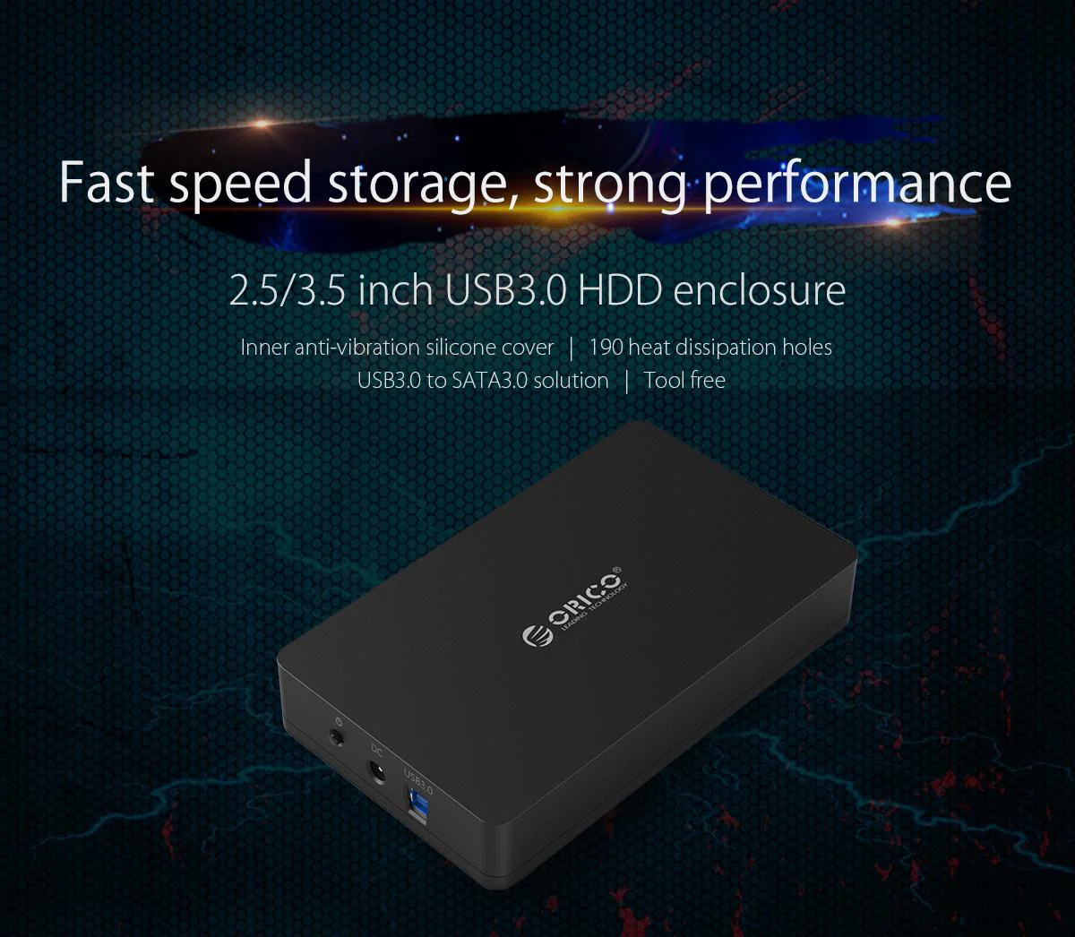 ORICO 3.5 inch / 2.5 inch HDD SATA 3.0 Tool Free Hard Drive Enclosure - Image 8