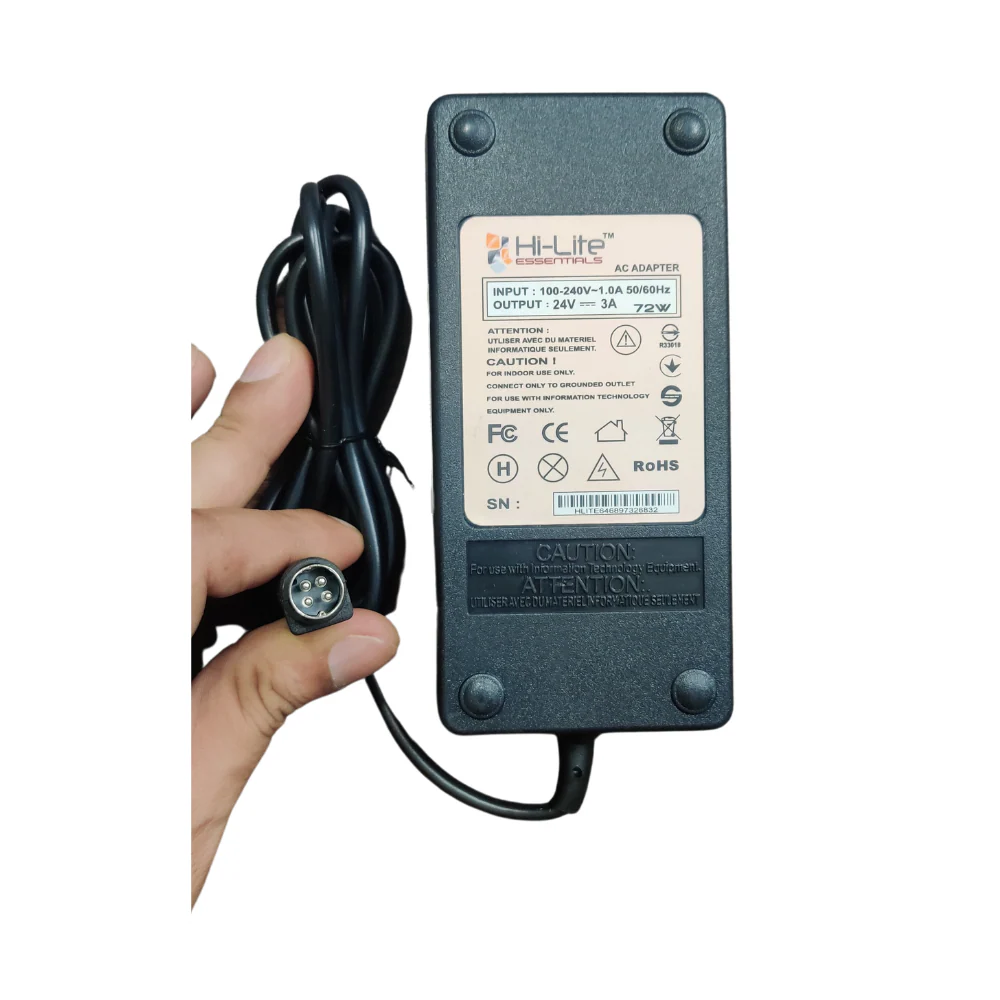 Hi-Lite Essentials 24V Charger Power Adaptor Compatible for BMC C PAP Machine G2S C20 Y30T