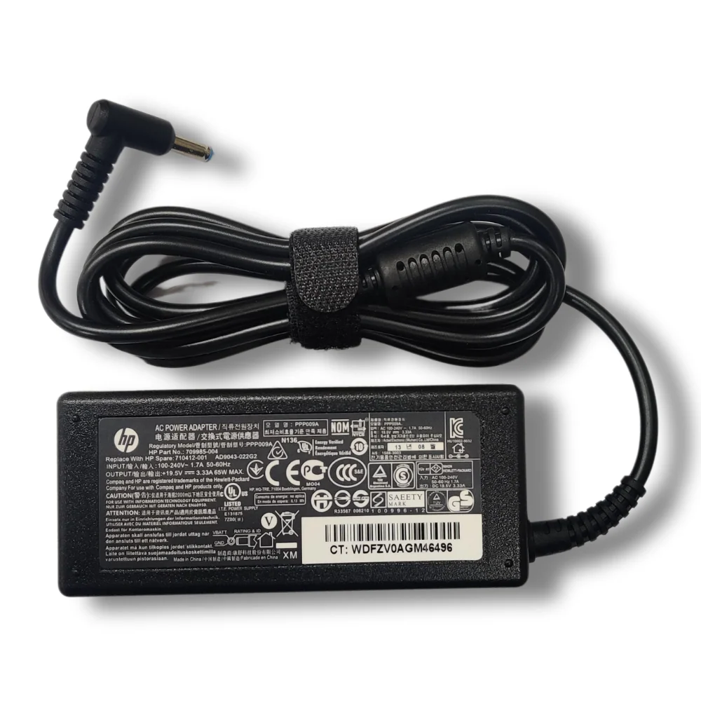 OEM HP 65W Smart AC Power Adapter Laptop Charger for Select Models of HP Laptops (19.5 V, 3.33 A, Round Pin, 4.5mm x 2.9 mm pin Diameter) - Power Cable Included - Image 3