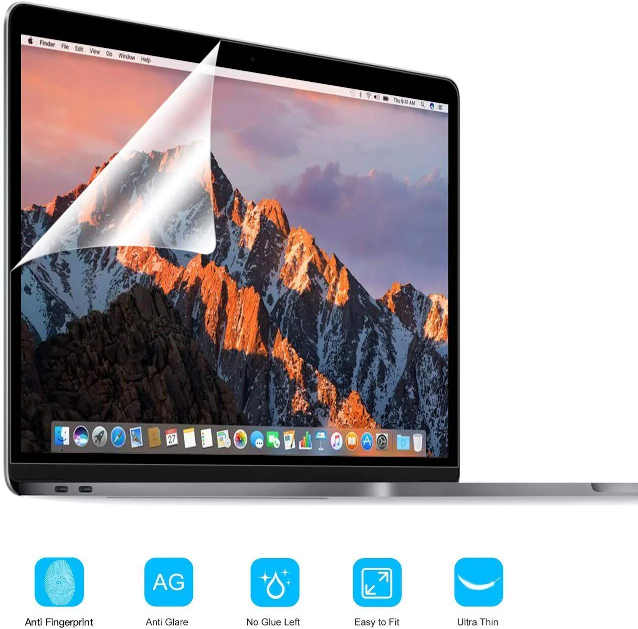 (Pack of 5) Screen Protector Compatible with MacBook Pro 14.2" Inch 2023 (M3 / M3 Pro / M3 Max,M2 Pro /M2 Max /M1 Pro /M1 Max) A2442,Bubble Free, Ultra Thin, HD Transparency, Anti Scratch - Clear - Image 4