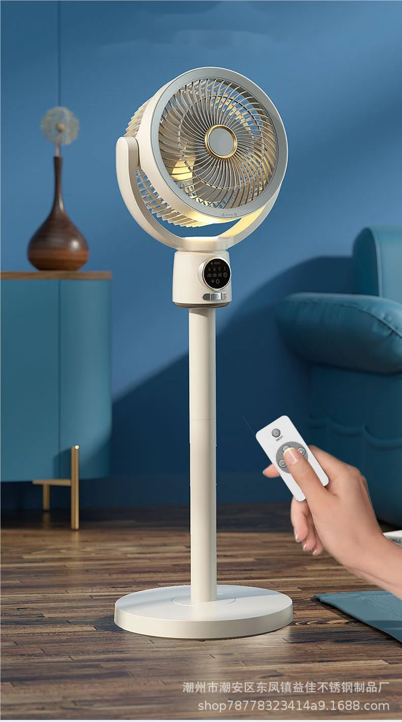 Rechagable Oscillating Pedestal Fan Portable Floor Stand Circulating Cooling Fan for Travel, Home, office and Kitchen- Black - Image 6