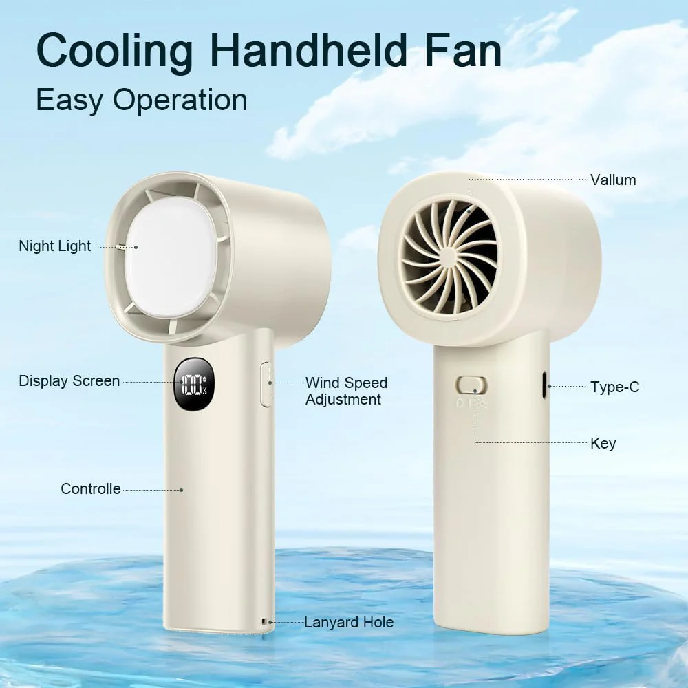 Summer Mini Ice Handy Mini Fan Cooling Portable Rechargeable Handy Small Fan Handheld Fan - Image 3