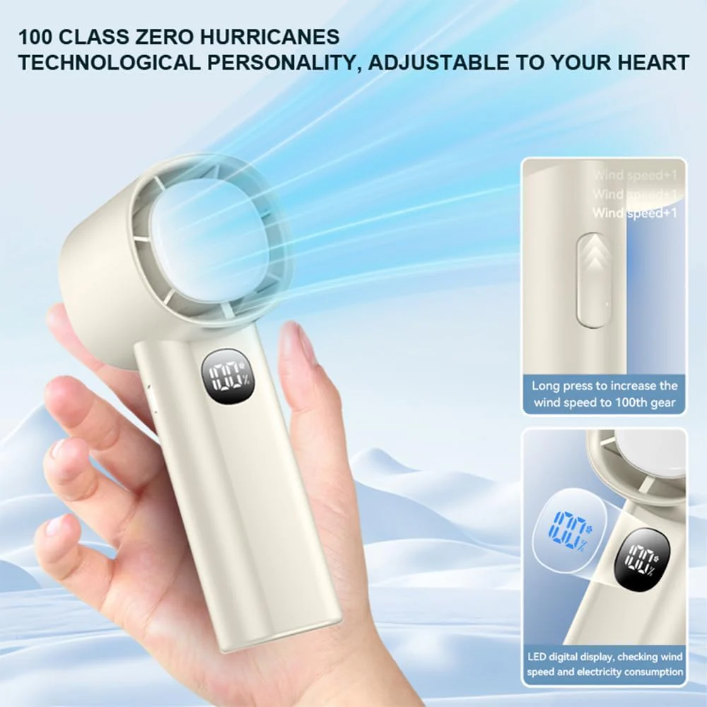 Summer Mini Ice Handy Mini Fan Cooling Portable Rechargeable Handy Small Fan Handheld Fan - Image 6