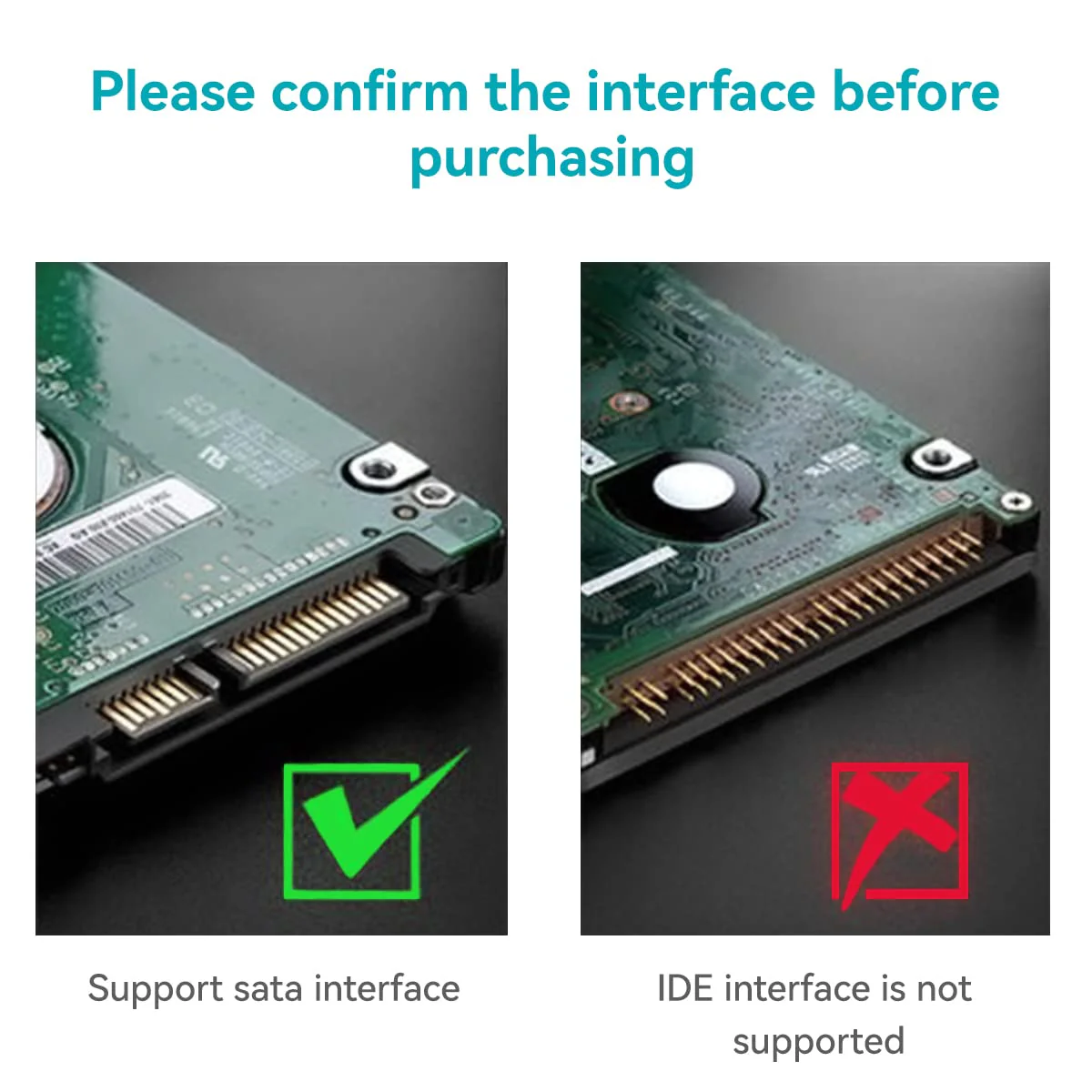 External Portable USB 3.0 to SATA Transparent Hard Drive Enclosure for 2.5 Inch SATA HDD/SSD below 9.5mm Thickness, Supports UASP SATA III, Max 6TB, Tool-Free Design - Image 5
