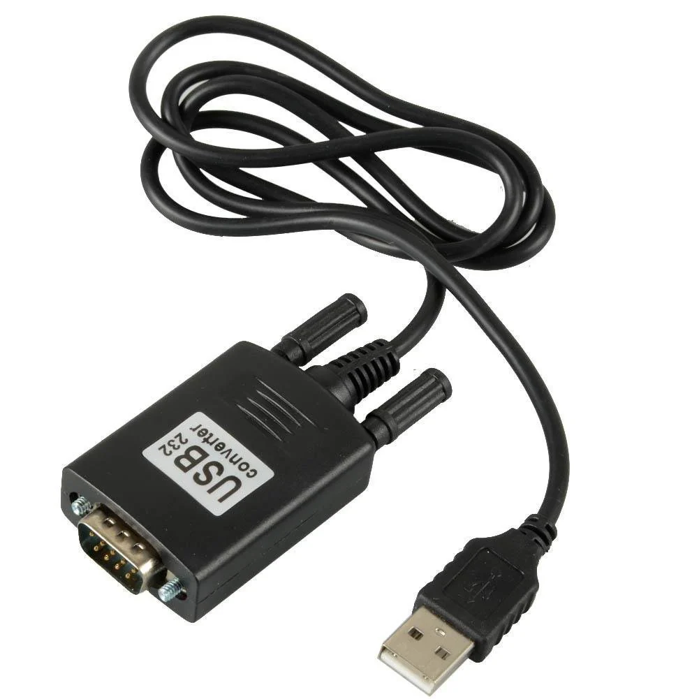 USB to RS232 Serial Cable Converter Adapter l Db9/9Pin Rs-232 Male Serial Extension Cable I Plug and Play, Supports Windows & Mac, Includes Driver CD (Black)