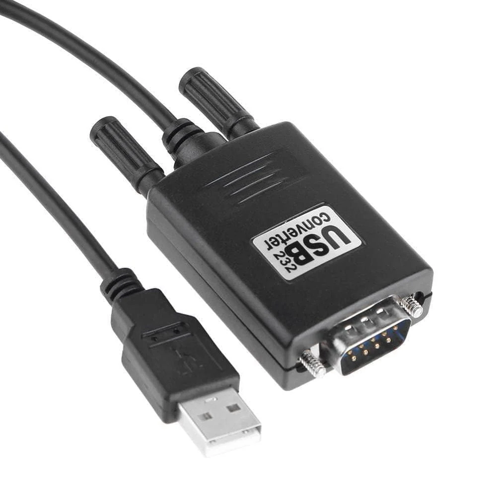 USB to RS232 Serial Cable Converter Adapter l Db9/9Pin Rs-232 Male Serial Extension Cable I Plug and Play, Supports Windows & Mac, Includes Driver CD (Black) - Image 2